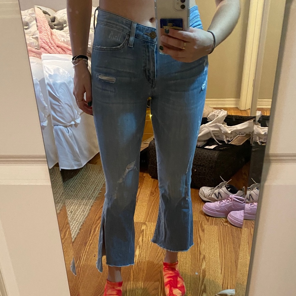 crop flare jeans